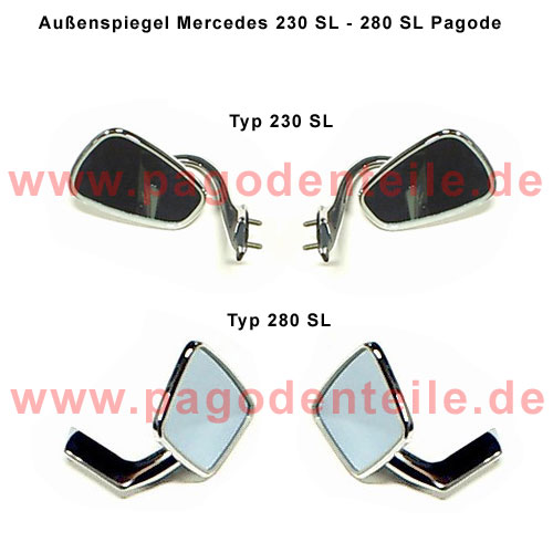 Aussenspiegel Spiegel Mercedes 230 SL 280 SL Pagode