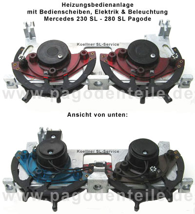 Heizung Bedienung Mercedes 230 SL - 280 SL Pagode