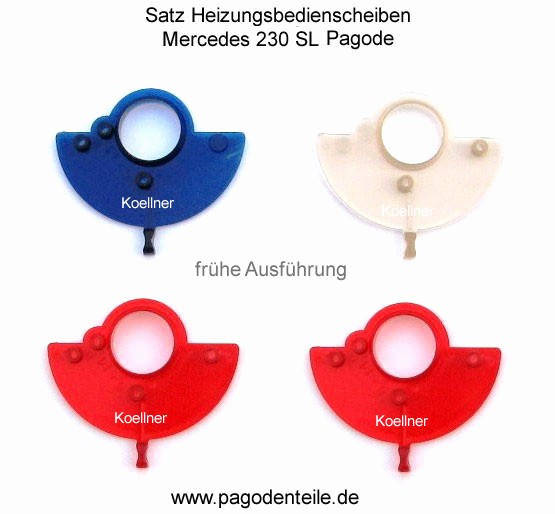 Heizungsbedienscheiben 230 SL Pagode