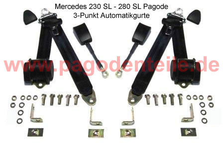 3-Punkt Automatikgurte Mercedes Pagode