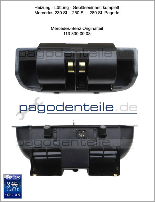 2-er Set Regler für Lüftungsblende Mercedes 230 SL 280 SL
