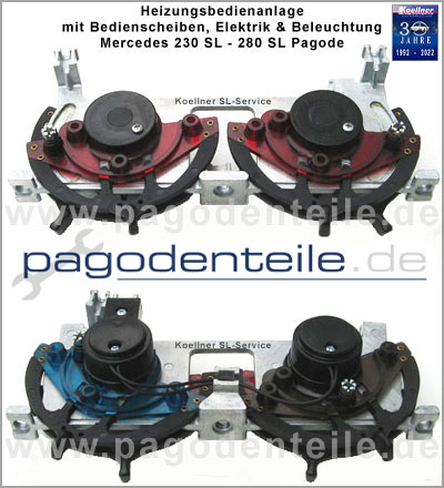 2-er Set Regler für Lüftungsblende Mercedes 230 SL 280 SL