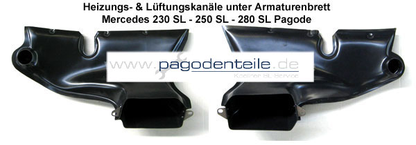 2-er Set Regler für Lüftungsblende Mercedes 230 SL 280 SL