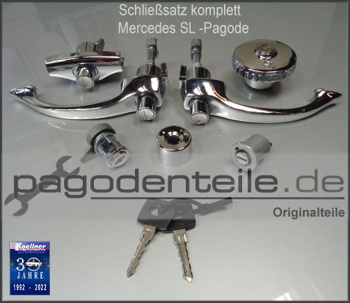 Schließsatz komplett Mercedes 230 SL - 280 SL Pagode W 113 Lock Set One Key